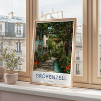 Grobenzell Poster - Germany Travel Art - Verdant Alley Water Home Decor