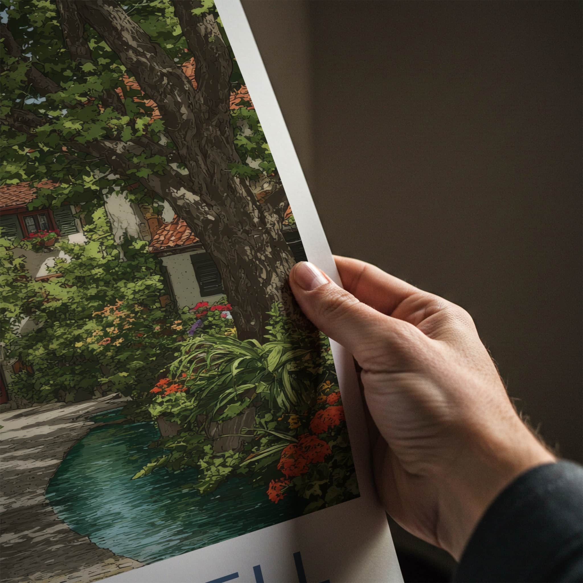 Grobenzell Poster - Germany Travel Art - Verdant Alley Water Home Decor
