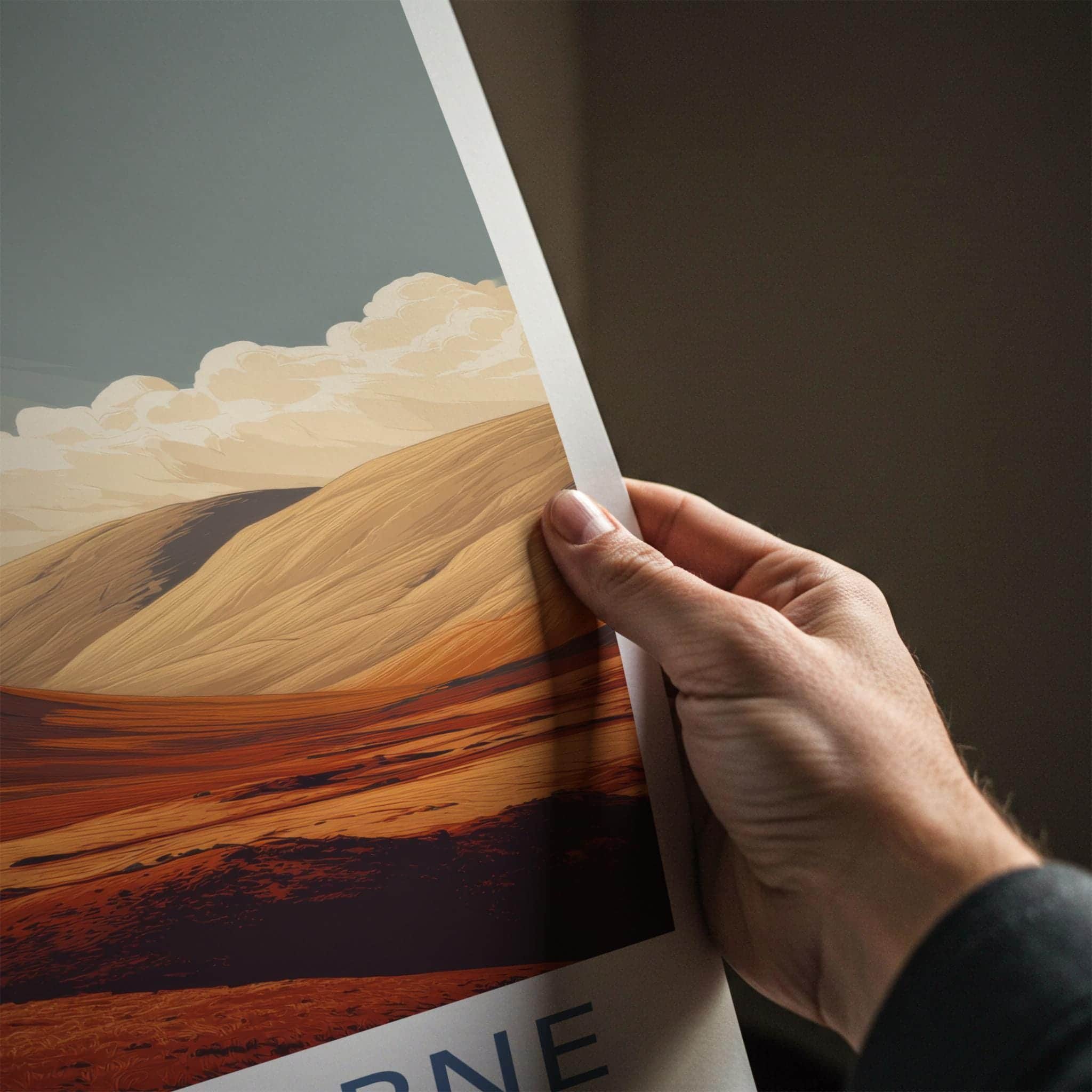 Gros Morne Poster - Canada Travel Art - Rolling Orange Landscape Wall Decor