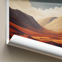 Gros Morne Poster - Canada Travel Art - Rolling Orange Landscape Wall Decor
