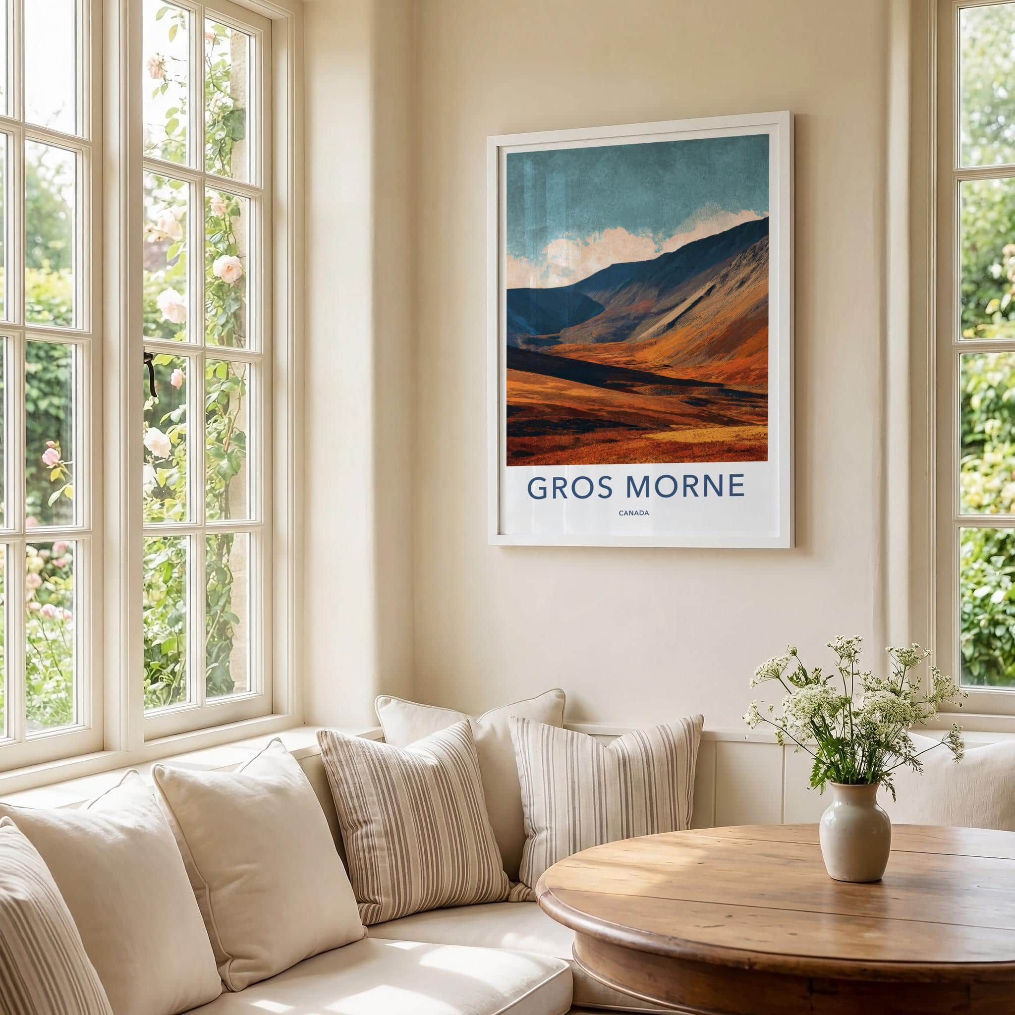 Gros Morne Poster - Canada Travel Art - Rugged Mountain Terrain Home Decor