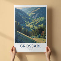 Grossarl Poster - Austria Travel Art - Lush Mountain Valley Home Decor