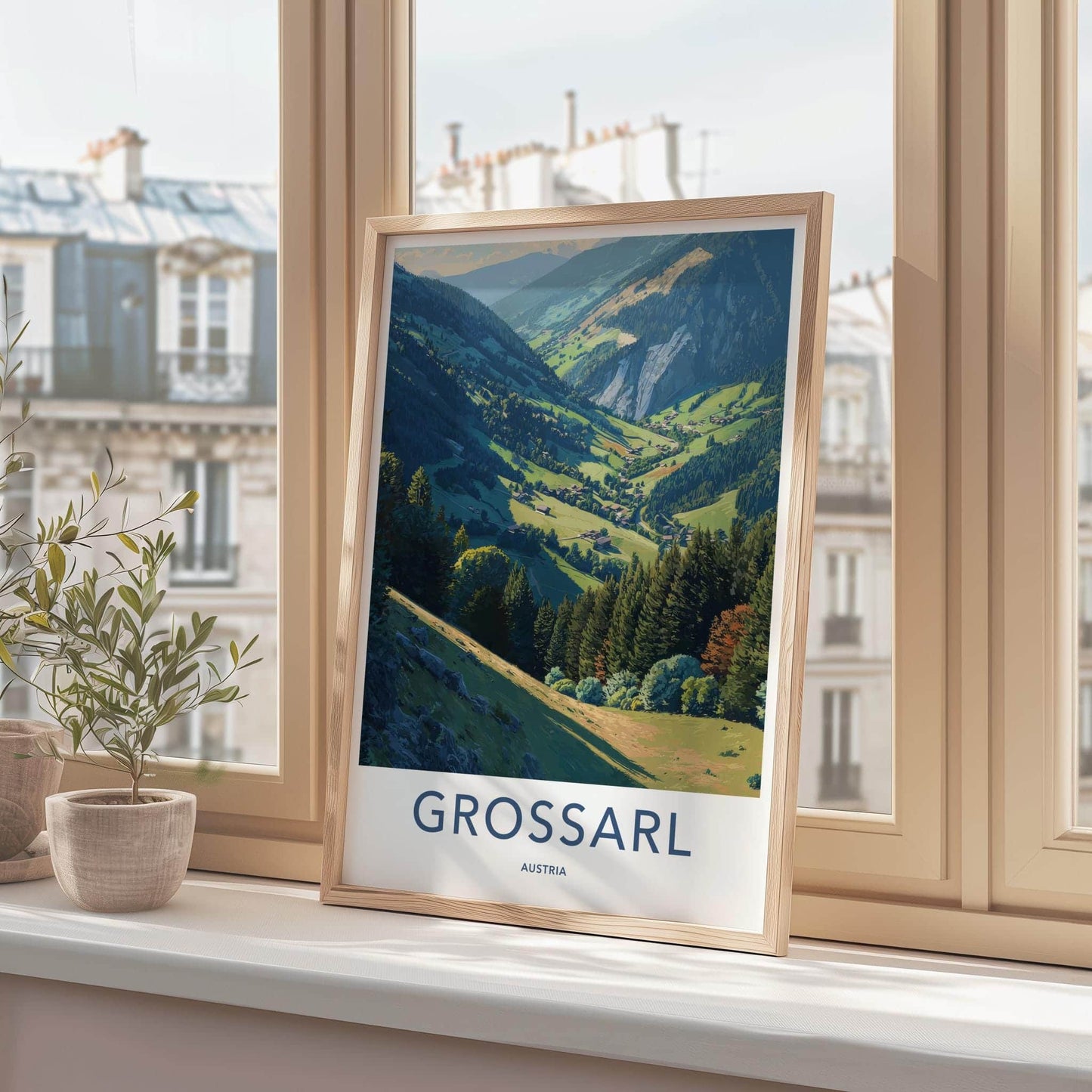 Grossarl Poster - Austria Travel Art - Lush Mountain Valley Home Decor