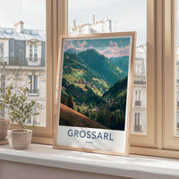 Grossarl Poster - Austria Travel Art - Lush mountain village Wall Decor