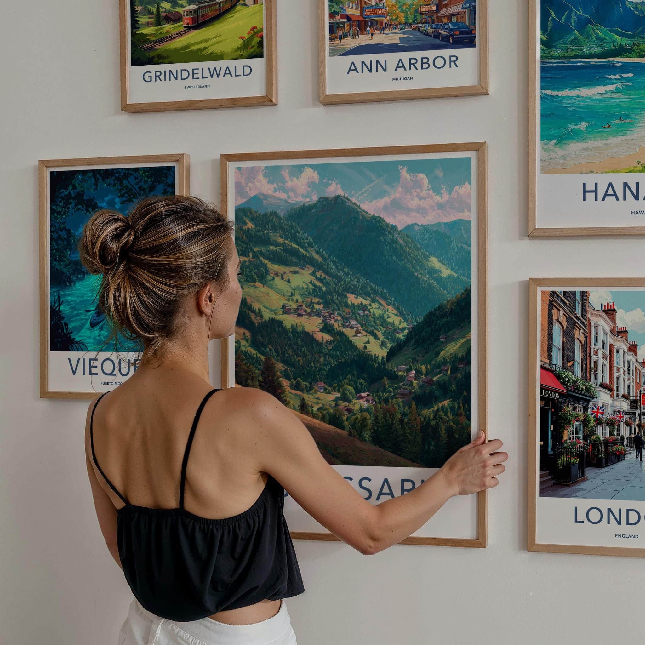 Grossarl Poster - Austria Travel Art - Lush mountain village Wall Decor