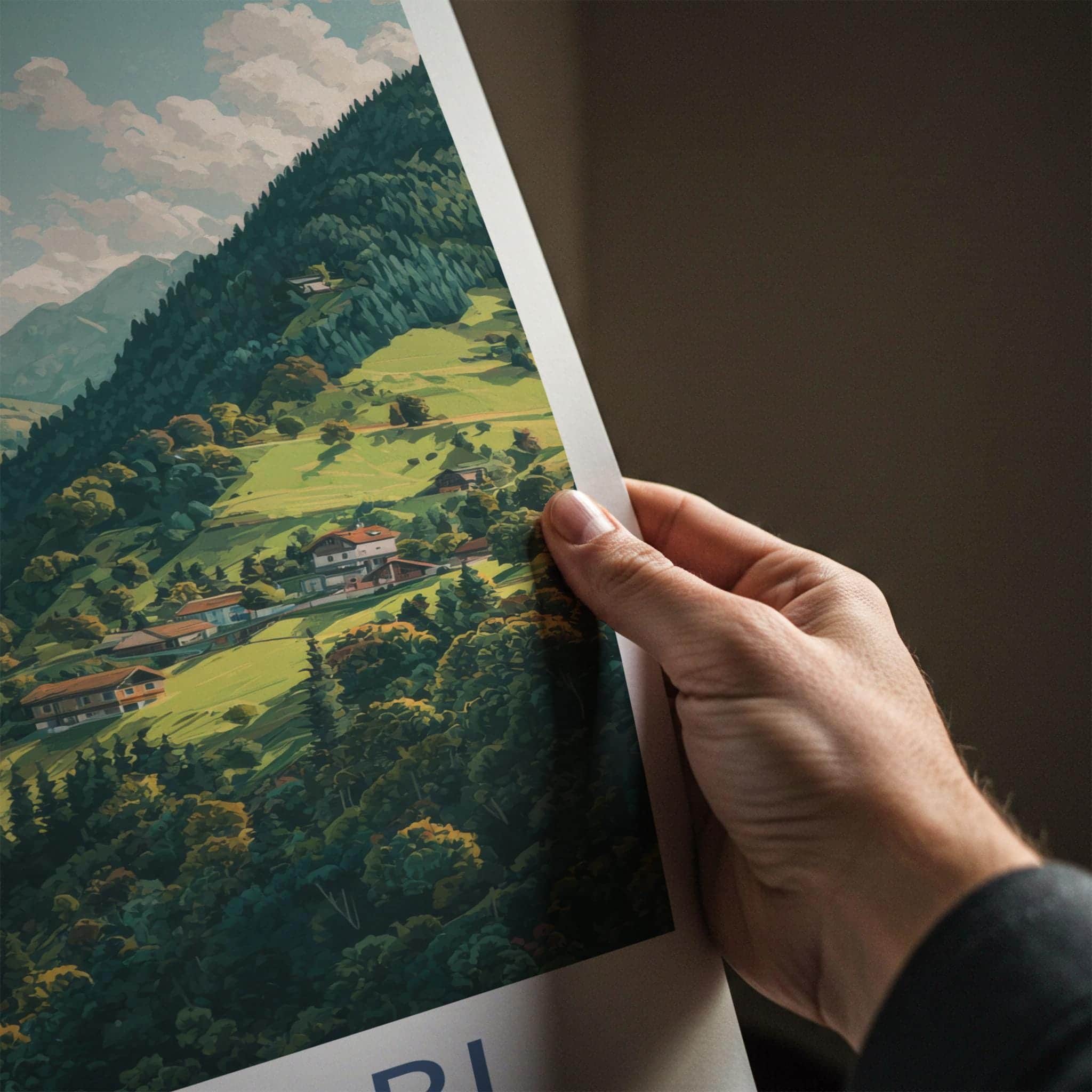 Grossarl Poster - Austria Travel Art - Lush Valley Village Wall Decor