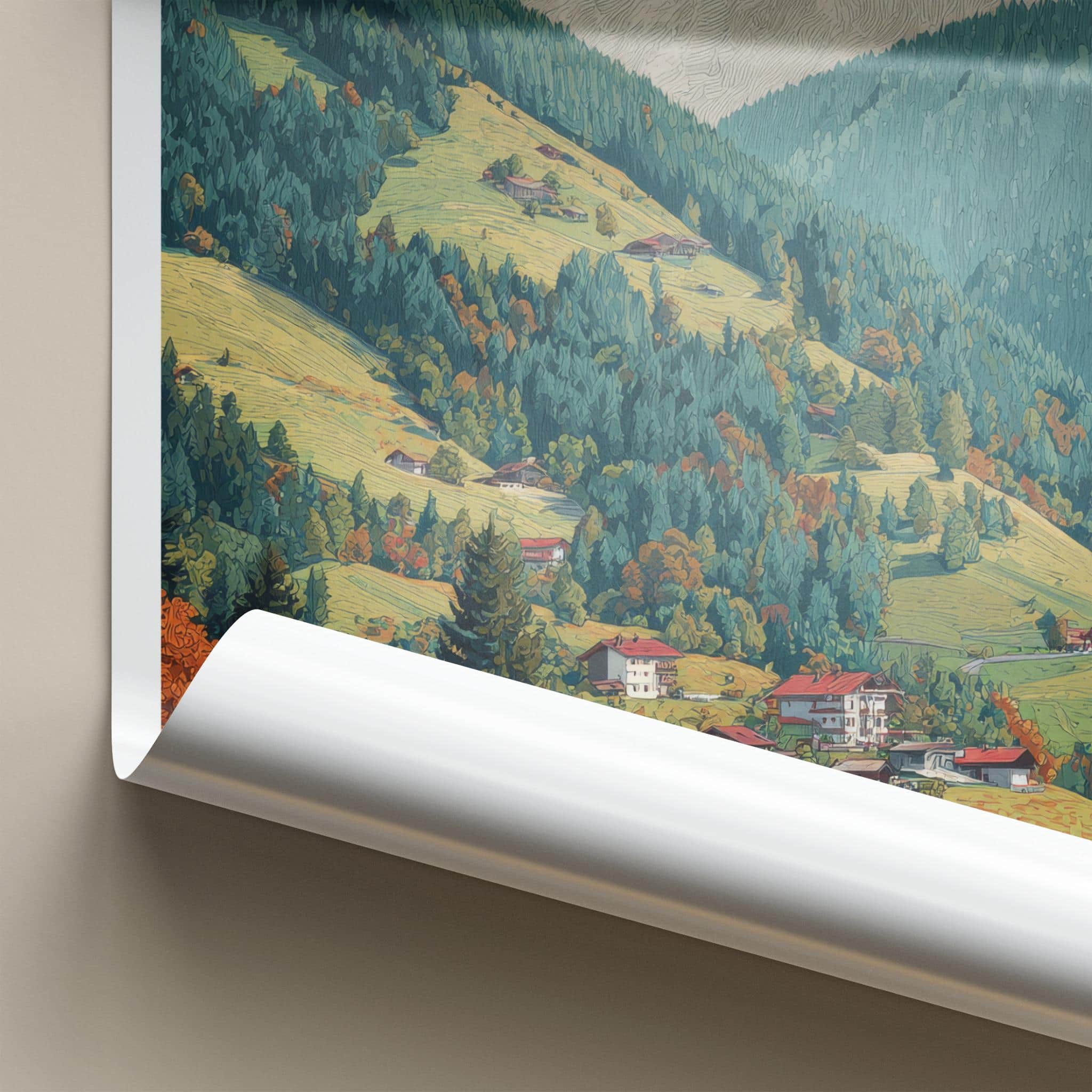 Grossarl Poster - Austria Travel Art - Mountain Village Landscape Home Decor
