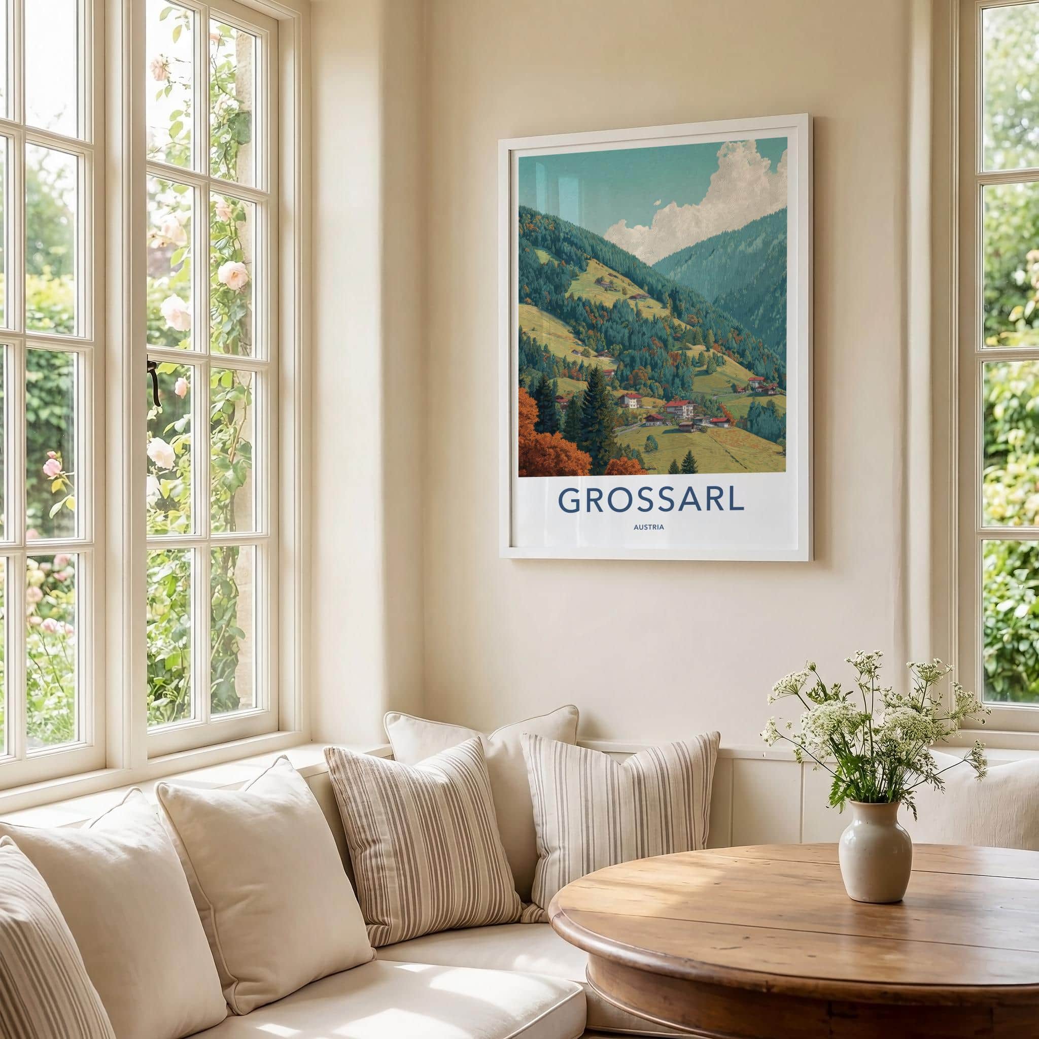 Grossarl Poster - Austria Travel Art - Mountain Village Landscape Home Decor
