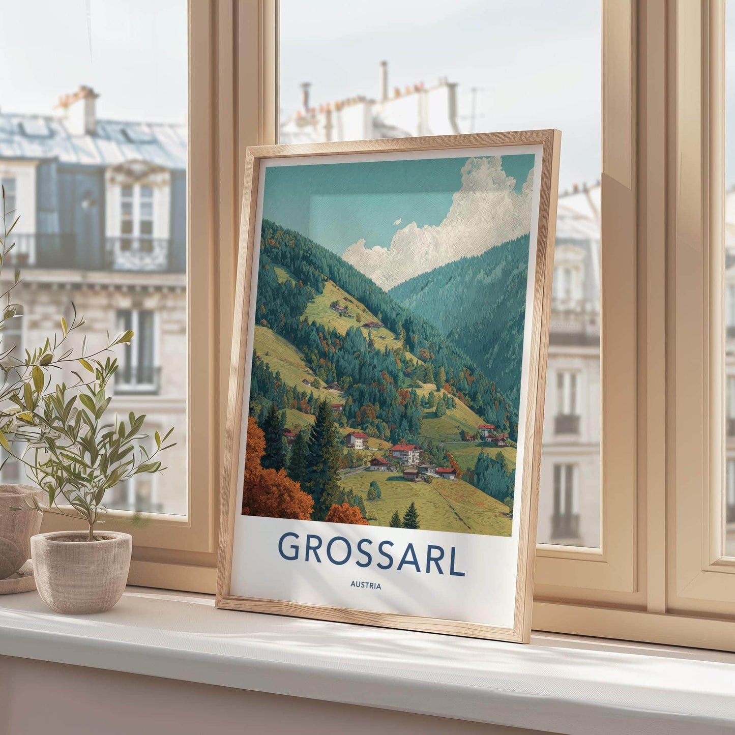 Grossarl Poster - Austria Travel Art - Mountain Village Landscape Home Decor