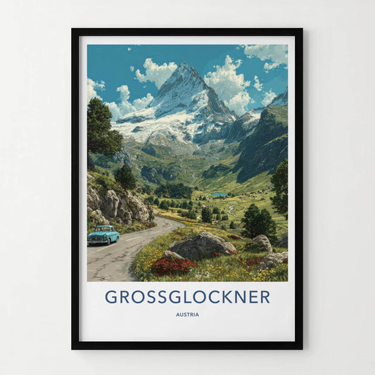 Grossglockner Poster - Austria Scenic Art - Glacier Peak Highway Gallery Art