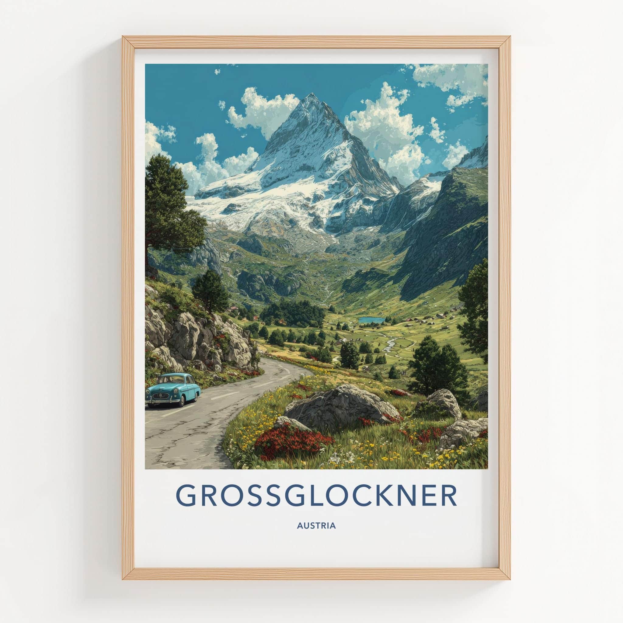 Grossglockner Poster - Austria Scenic Art - Glacier Peak Highway Gallery Art