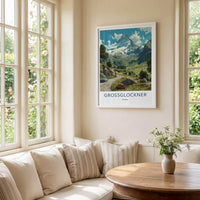 Grossglockner Poster - Austria Scenic Art - Snowy Mountain Valley Wall Decor