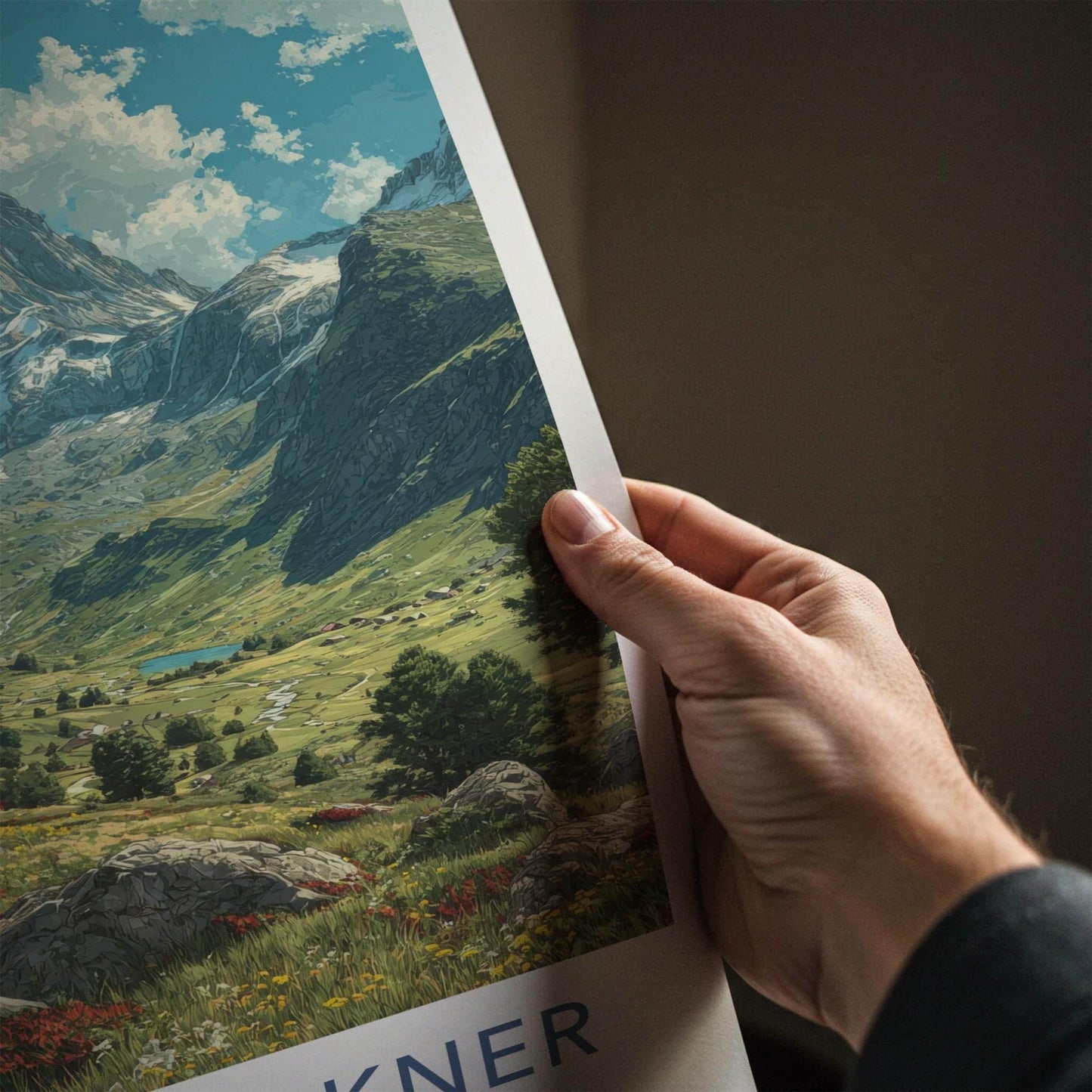 Grossglockner Poster - Austria Scenic Art - Snowy Mountain Valley Wall Decor