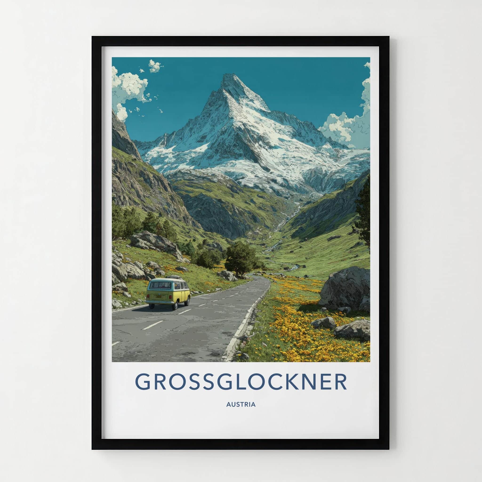 Grossglockner Poster - Austria Travel Art - Alpine Road Journey Home Decor