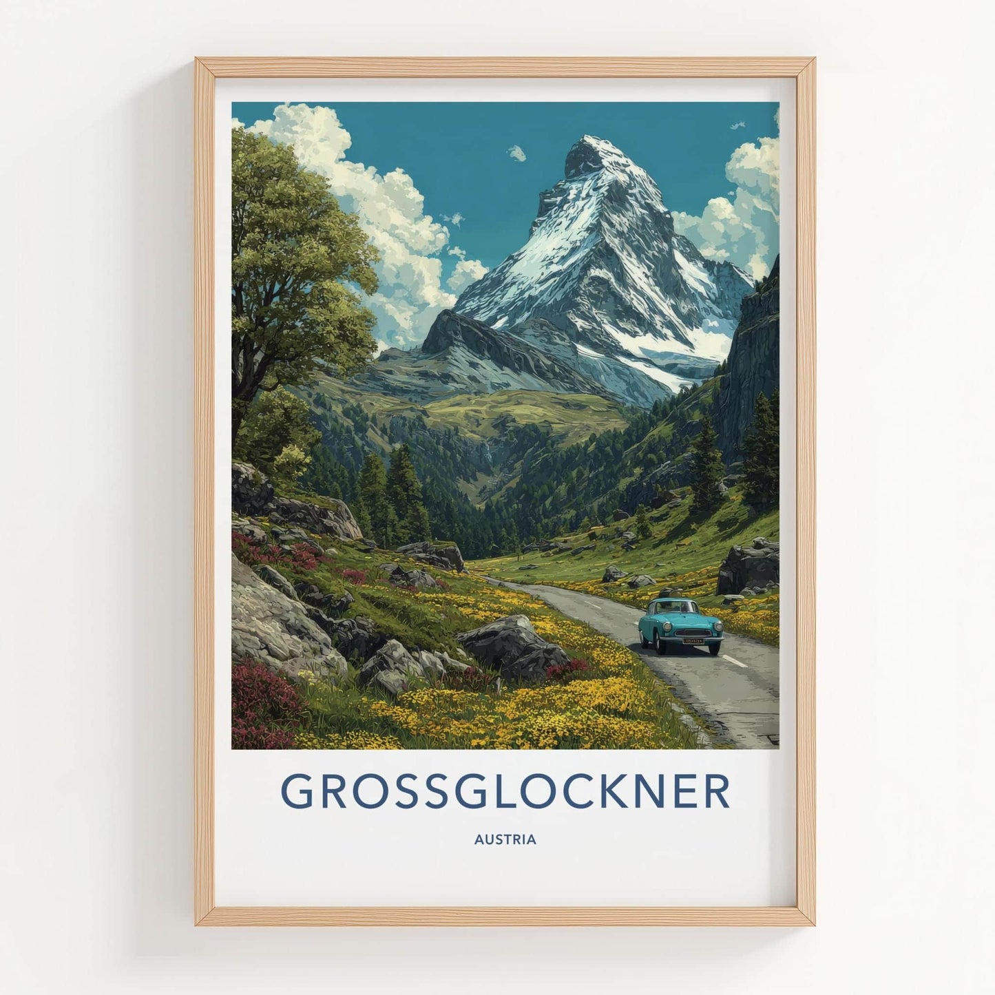 Grossglockner Poster - Austria Travel Art - Scenic Mountain Drive Wall Decor