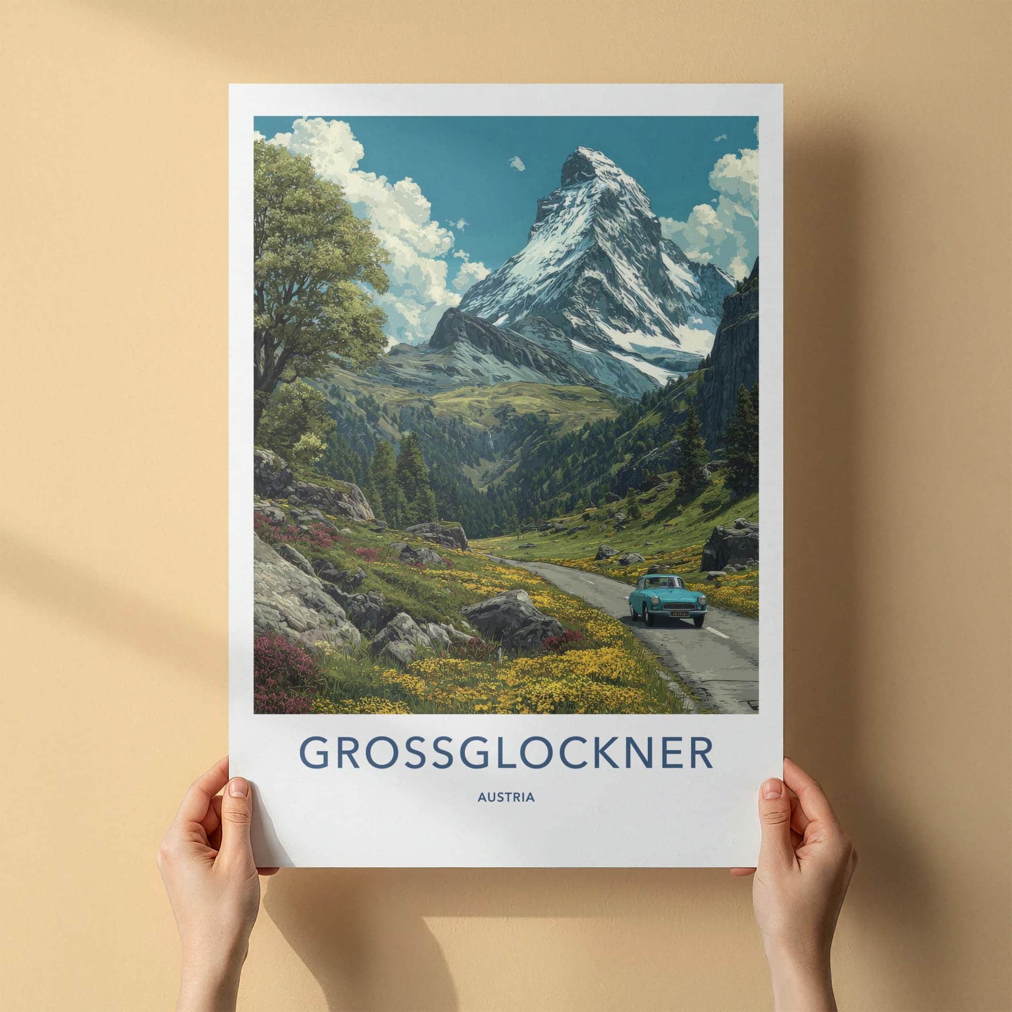 Grossglockner Poster - Austria Travel Art - Scenic Mountain Drive Wall Decor