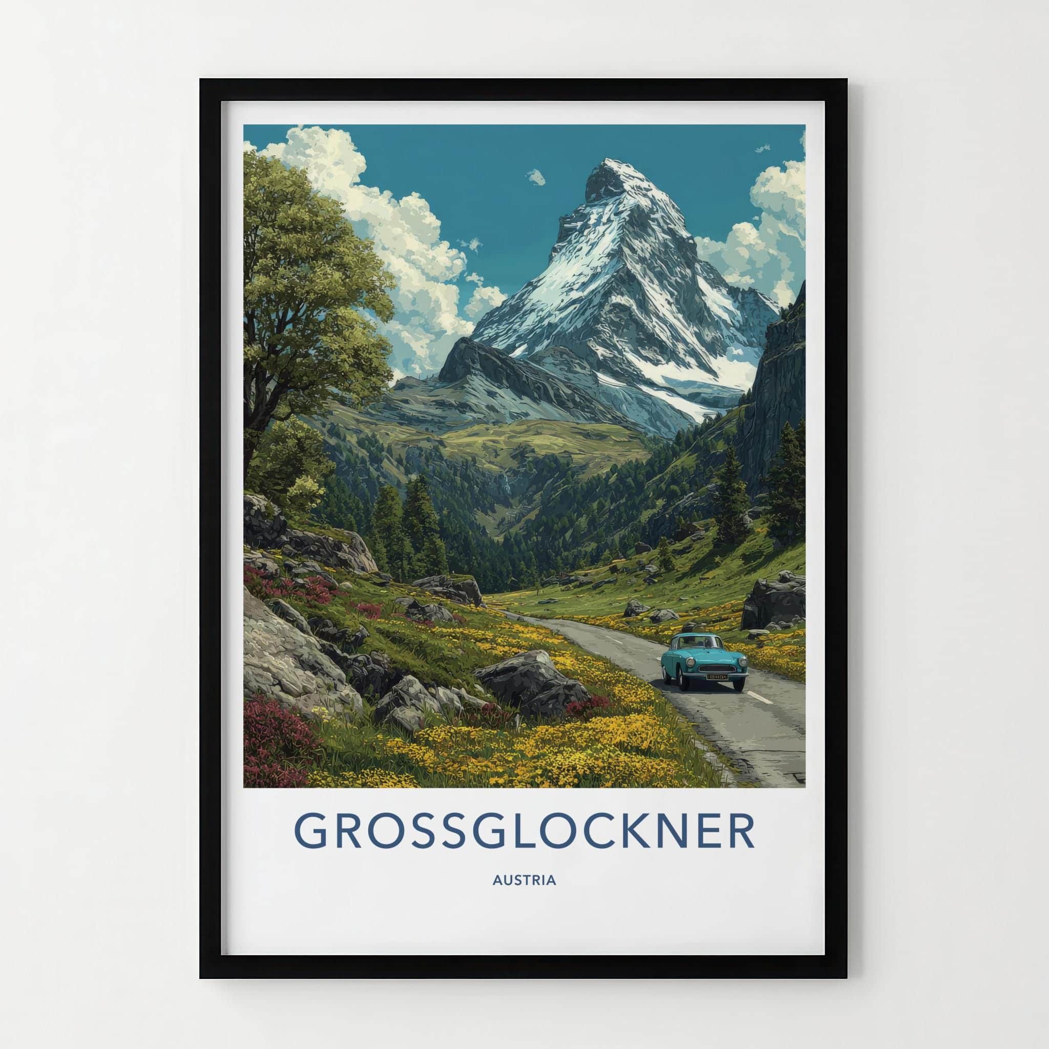 Grossglockner Poster - Austria Travel Art - Scenic Mountain Drive Wall Decor