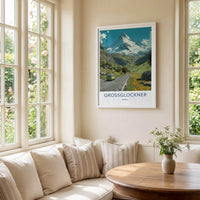 Grossglockner Poster - Austria Travel Art - Van Mountain Road Wall Decor
