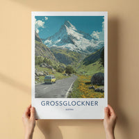 Grossglockner Poster - Austria Travel Art - Van Mountain Road Wall Decor