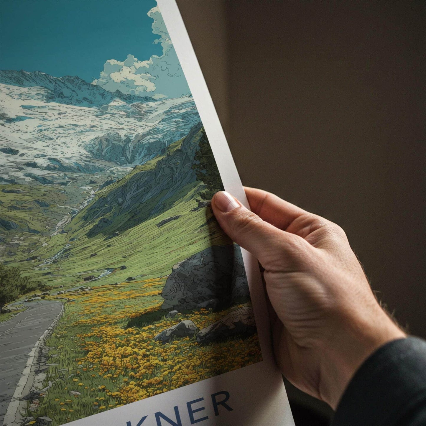 Grossglockner Poster - Austria Travel Art - Van Mountain Road Wall Decor