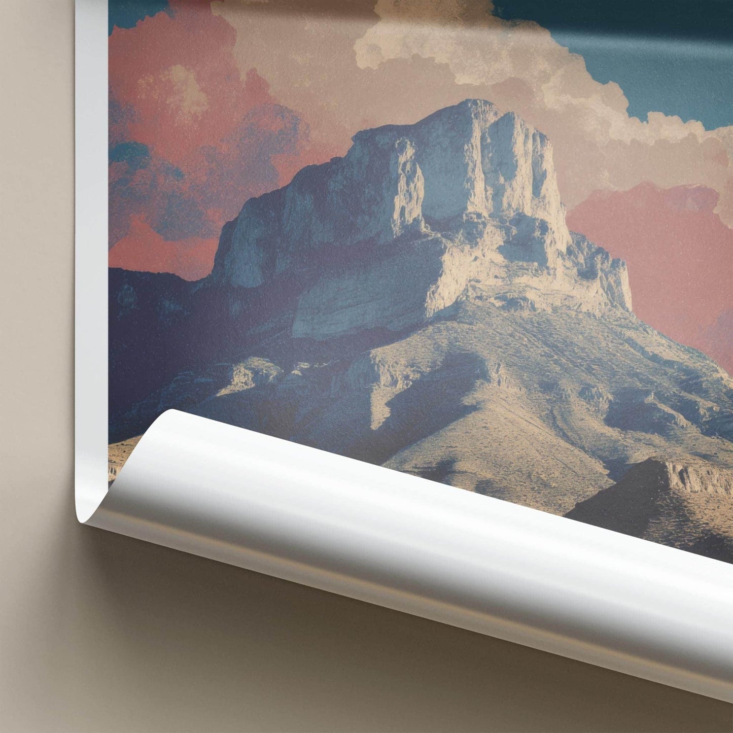 Guadalupe Peak Poster - Texas Travel Art - Rocky Peak Vista Home Decor