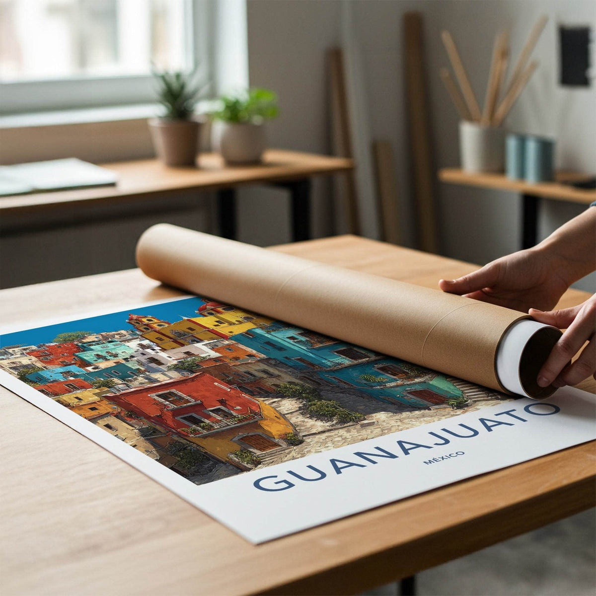 Guanajuato Poster - Mexico Travel Art