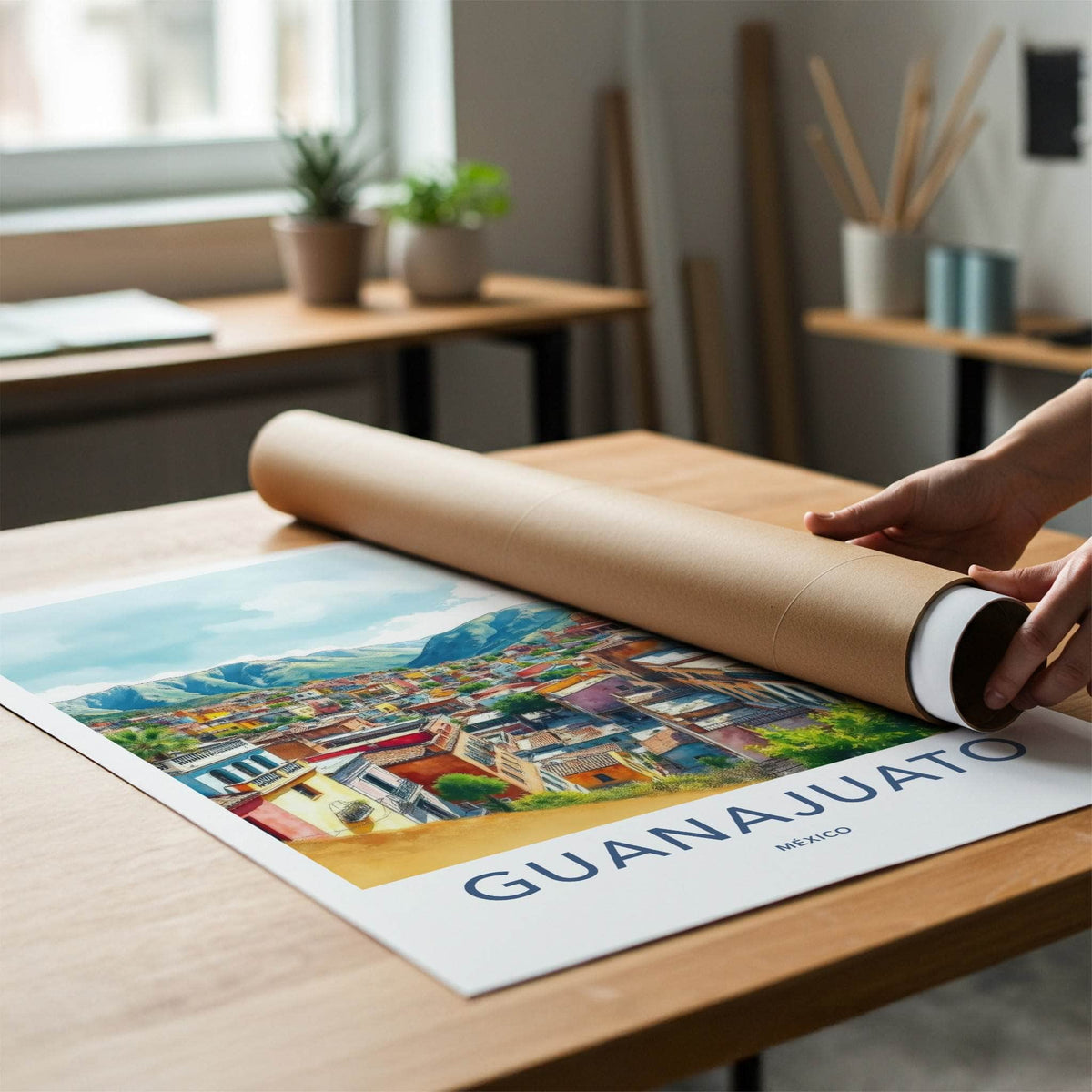 Guanajuato Poster - Mexico Travel Art