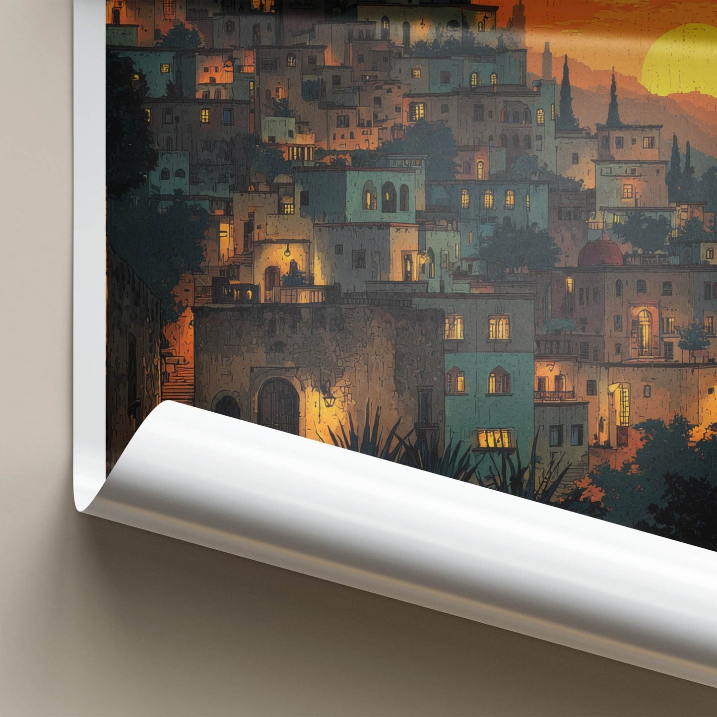 Guanajuato Poster - Mexico Travel Art - Vibrant City Sunset Home Decor