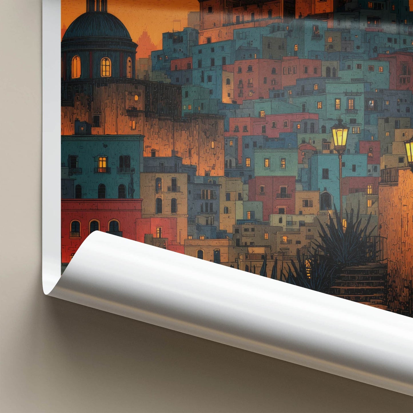 Guanajuato Poster - Mexico Travel Art - Vibrant Hillside City Wall Decor