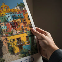 Guanajuato Poster - Mexico Travel Art - Vibrant Hillside Village Home Decor
