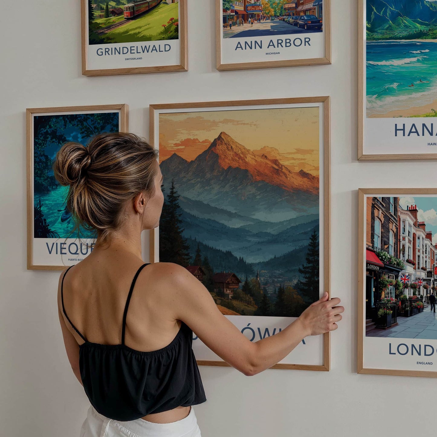 Gubalowka Poster - Poland Art Print - Mountain Village Sky Lounge Decor
