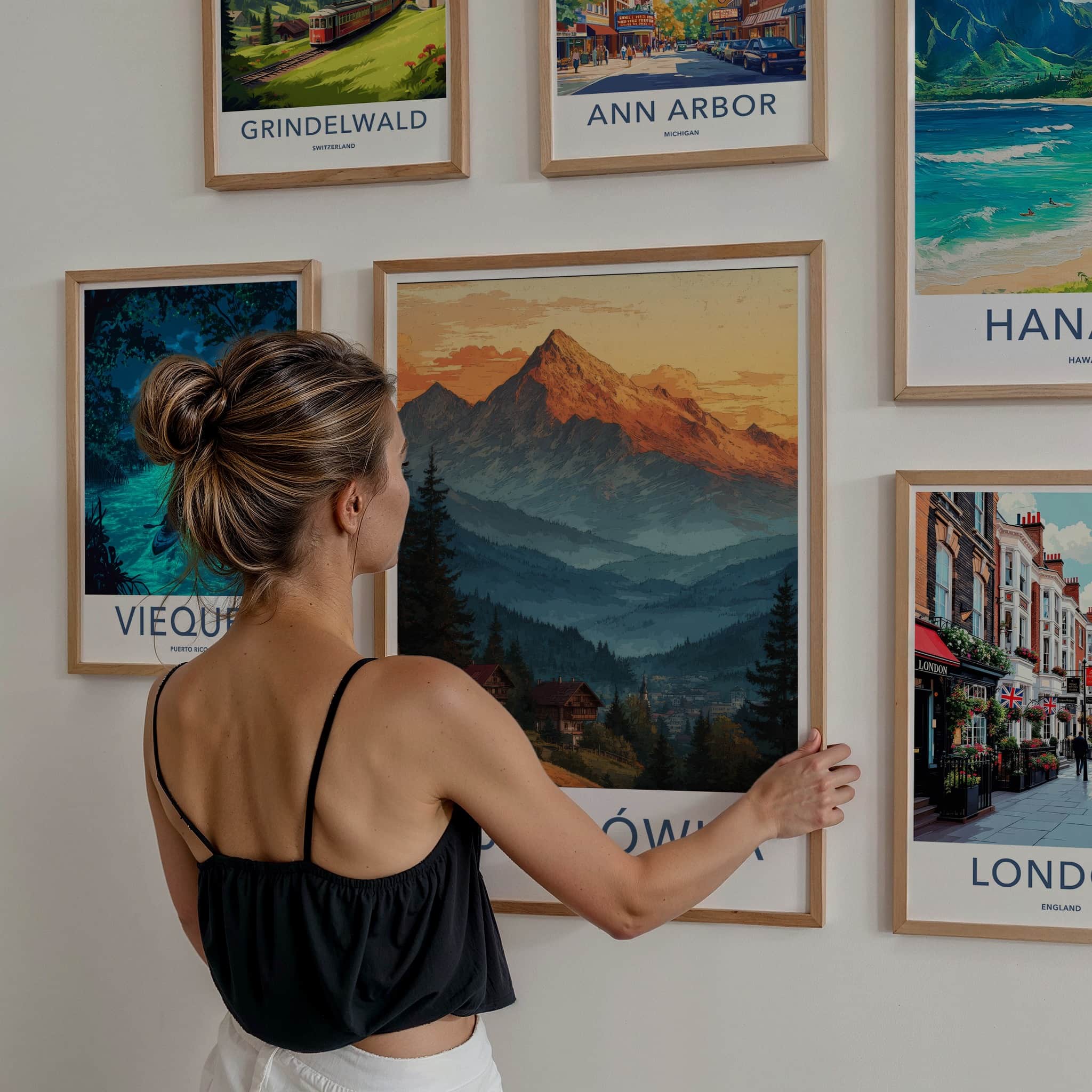 Gubalowka Poster - Poland Art Print - Mountain Village Sky Lounge Decor