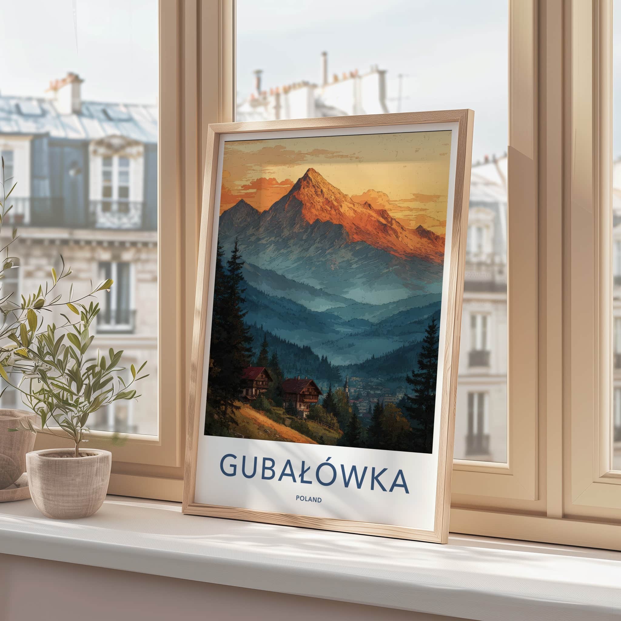 Gubalowka Poster - Poland Art Print - Mountain Village Sky Lounge Decor