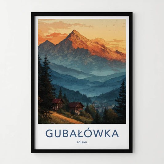 Gubalowka Poster - Poland Art Print - Mountain Village Sky Lounge Decor