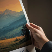 Gubalowka Poster - Poland Travel Art - Alpine Cabin Sunset Home Decor