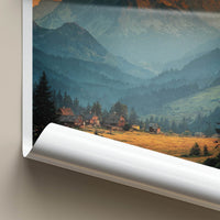Gubalowka Poster - Poland Travel Art - Alpine Cabin Sunset Home Decor