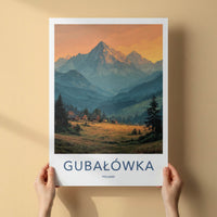 Gubalowka Poster - Poland Travel Art - Alpine Cabin Sunset Home Decor