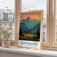 Gubalowka Poster - Poland Travel Art - Alpine Cabin Sunset Home Decor