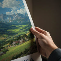 Gubalowka Poster - Poland Travel Art - Lush Mountain Valley Home Decor