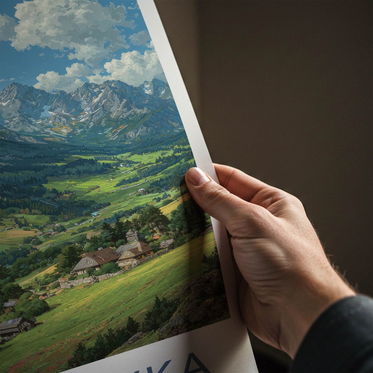 Gubalowka Poster - Poland Travel Art - Lush Mountain Valley Home Decor