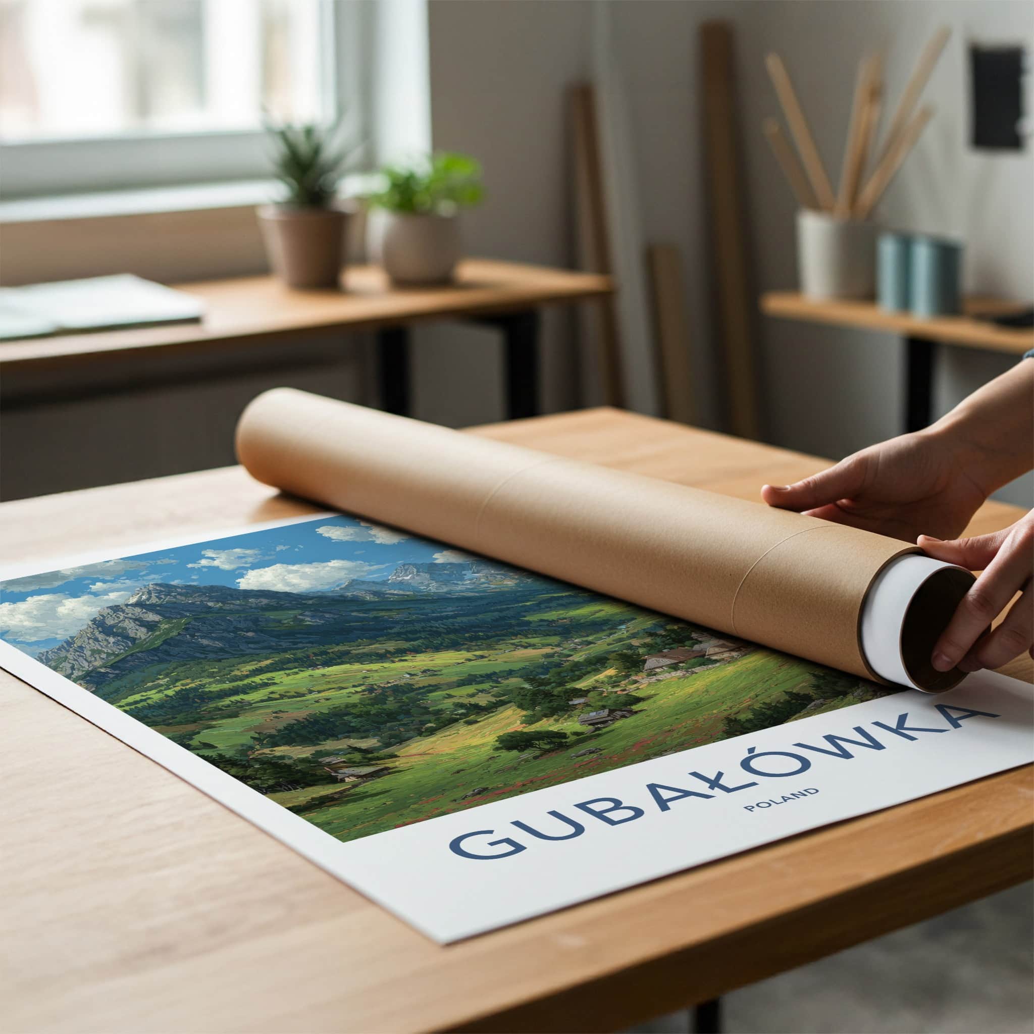 Gubalowka Poster - Poland Travel Art - Lush Mountain Valley Home Decor