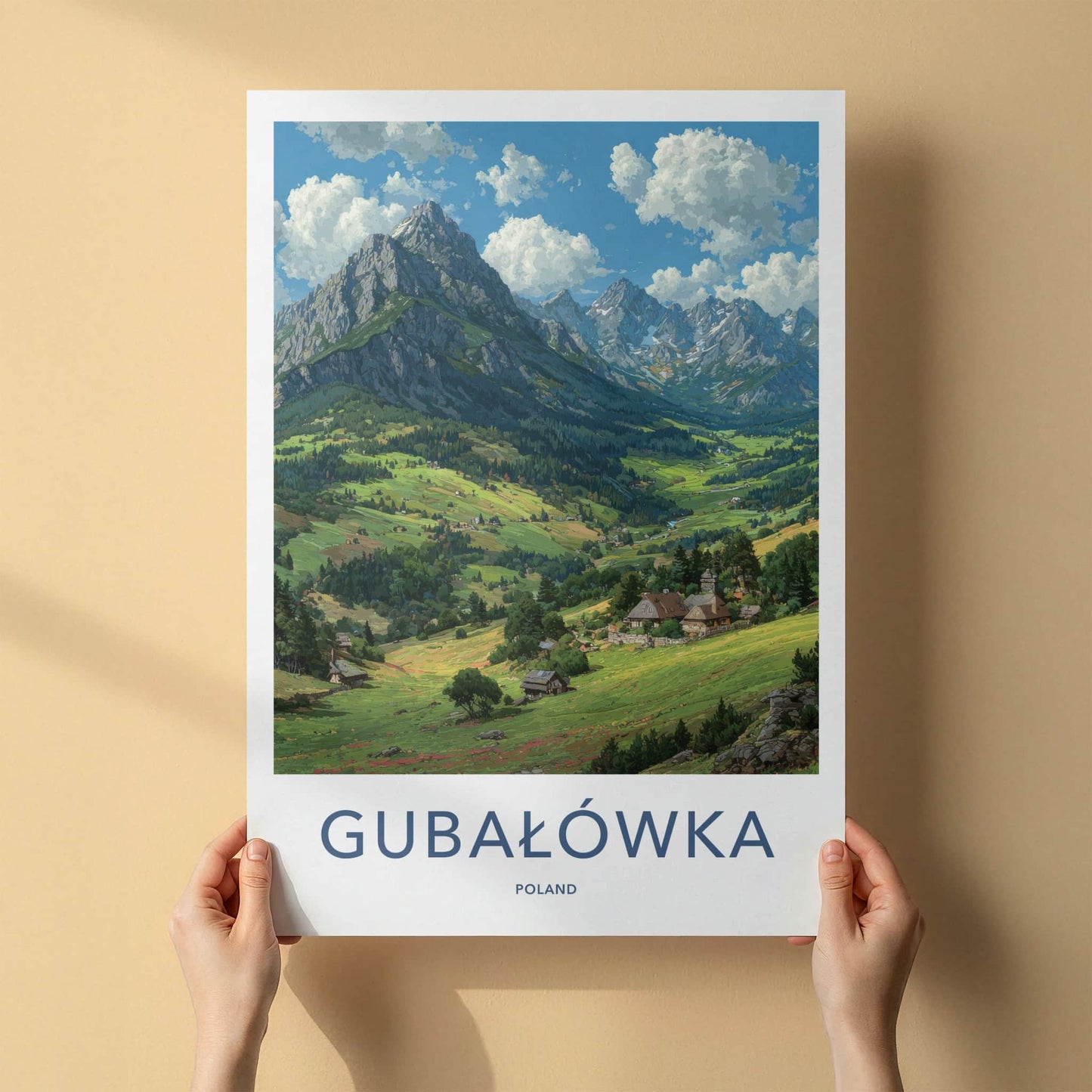 Gubalowka Poster - Poland Travel Art - Lush Mountain Valley Home Decor