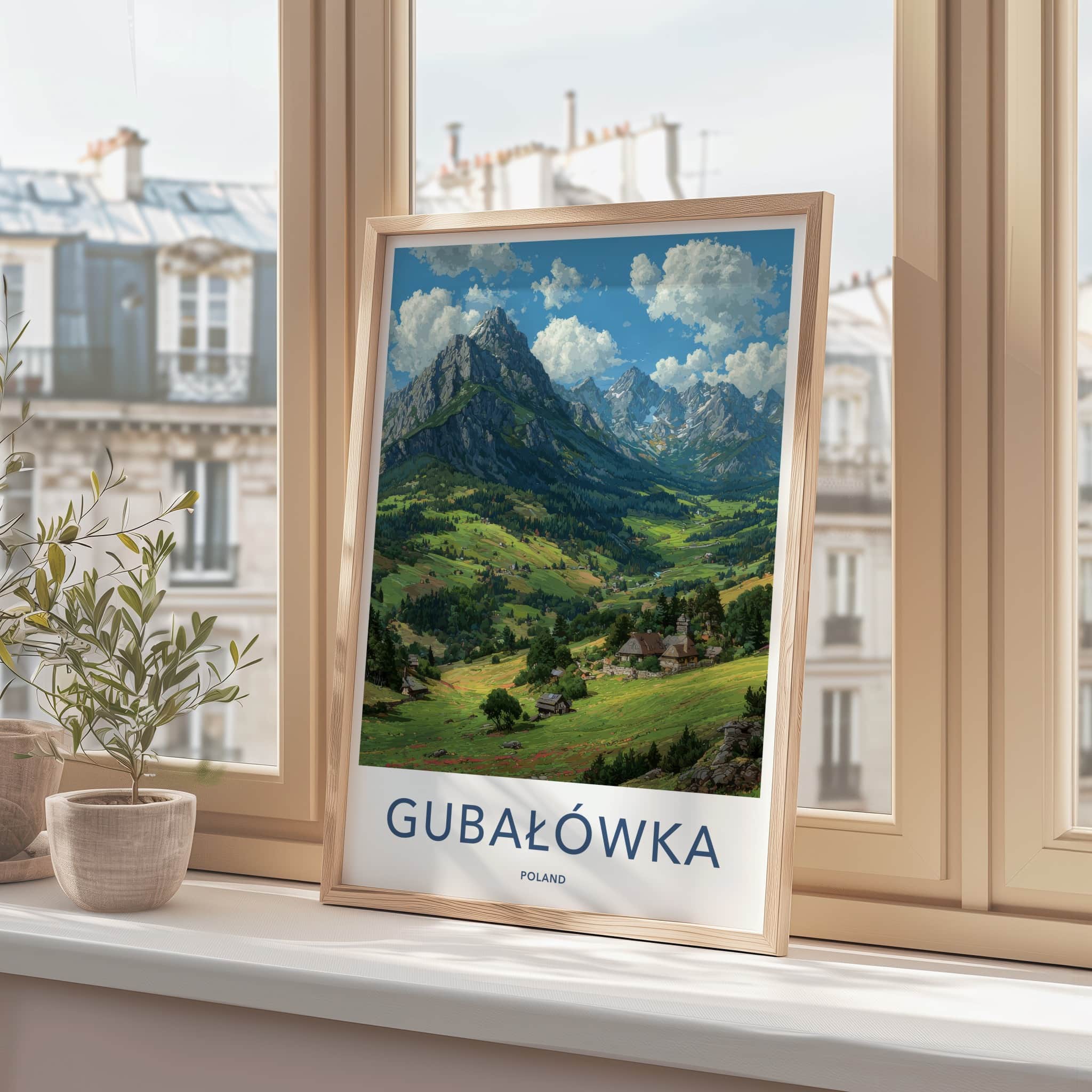Gubalowka Poster - Poland Travel Art - Lush Mountain Valley Home Decor
