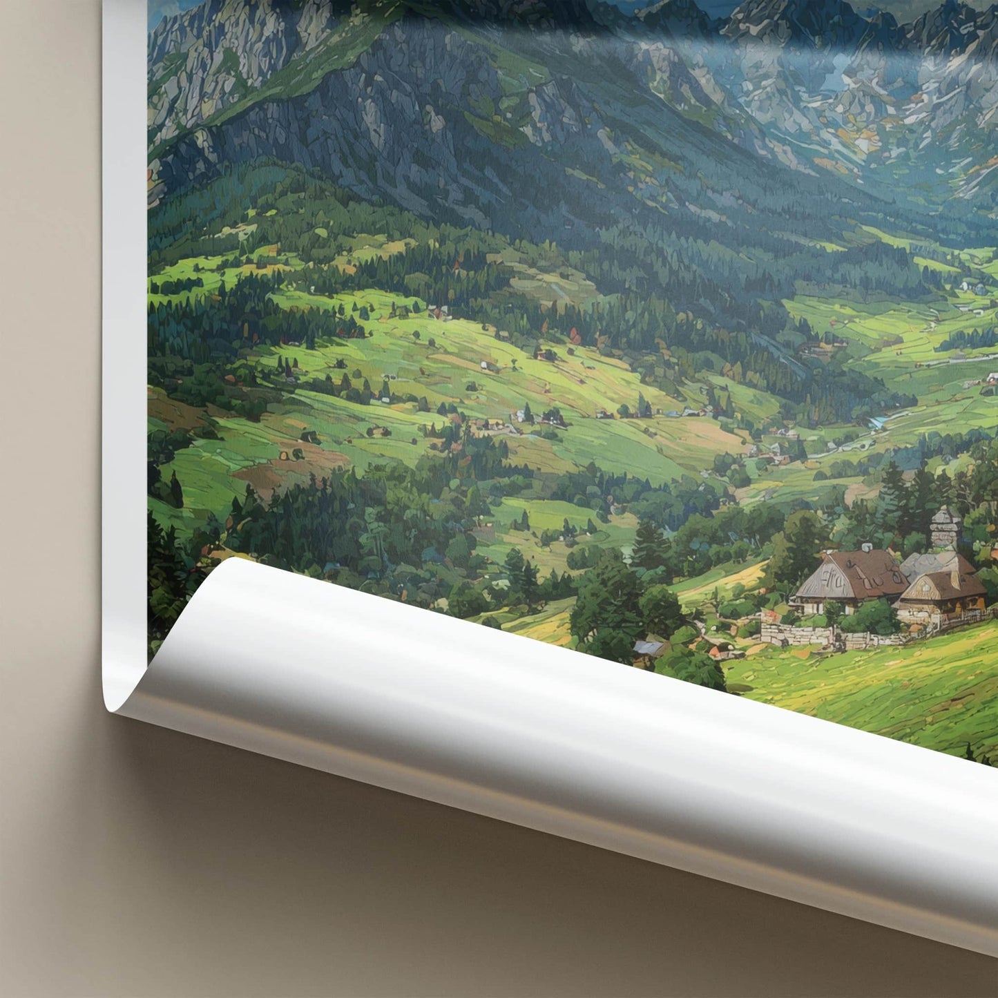 Gubalowka Poster - Poland Travel Art - Lush Mountain Valley Home Decor