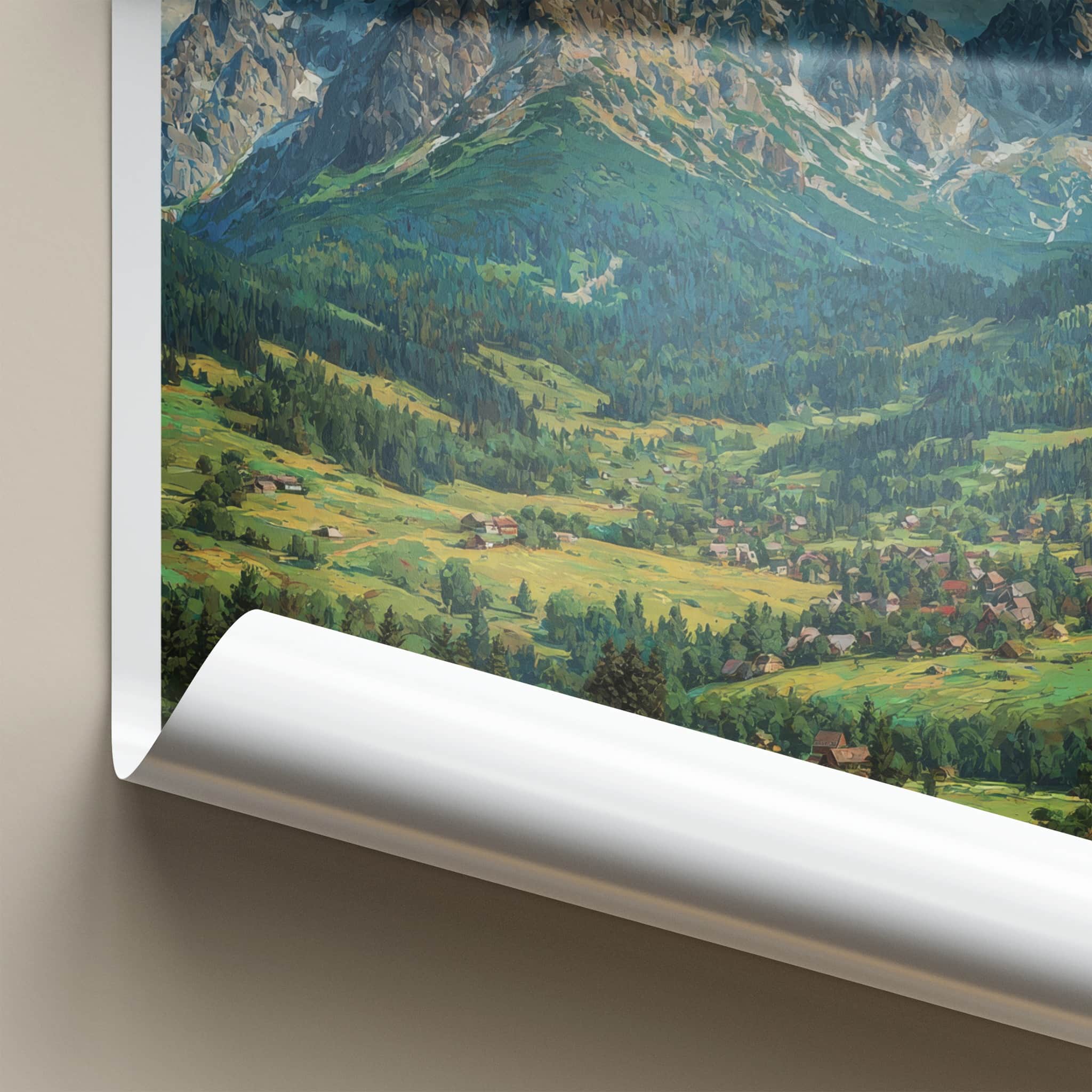 Gubalowka Poster - Poland Travel Art - Lush Mountain Village Home Decor
