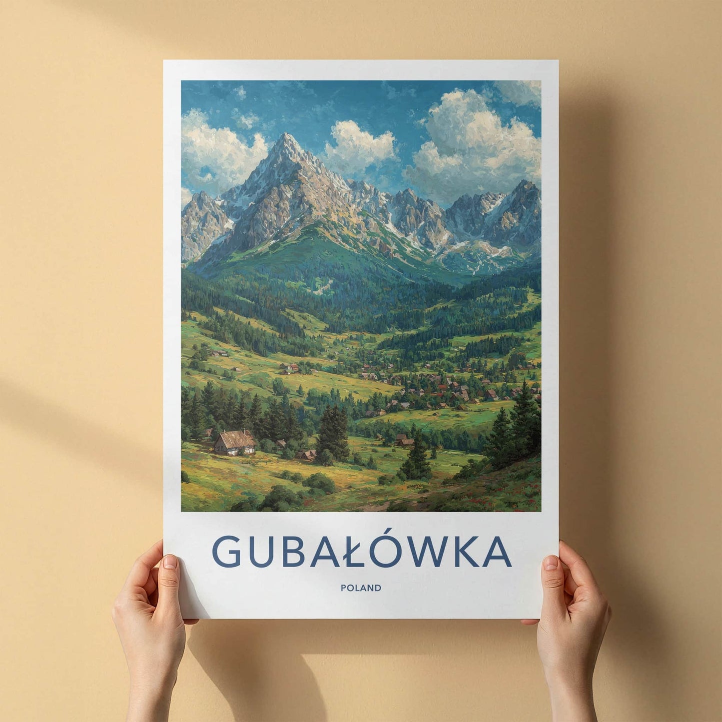 Gubalowka Poster - Poland Travel Art - Lush Mountain Village Home Decor
