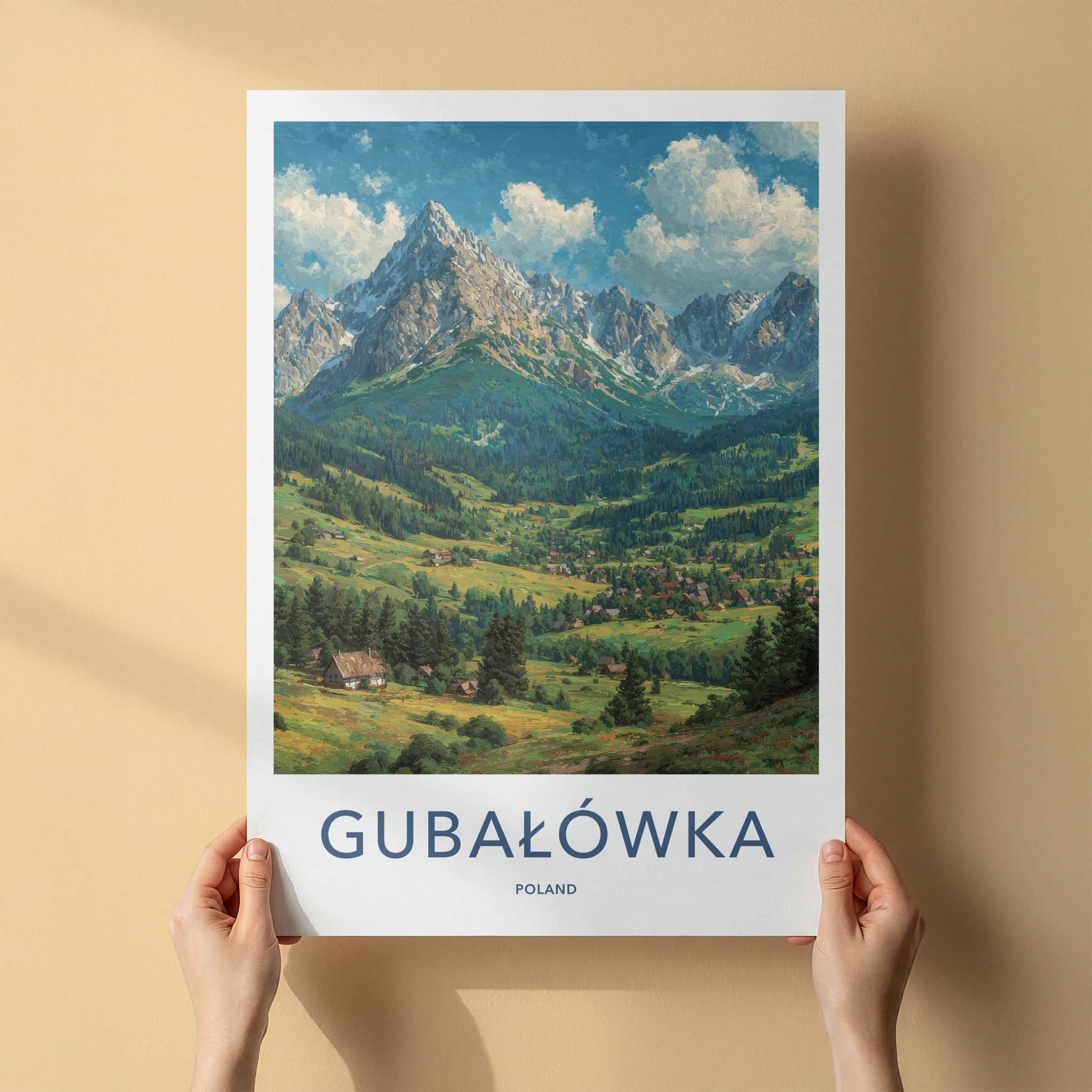 Gubalowka Poster - Poland Travel Art - Lush Mountain Village Home Decor