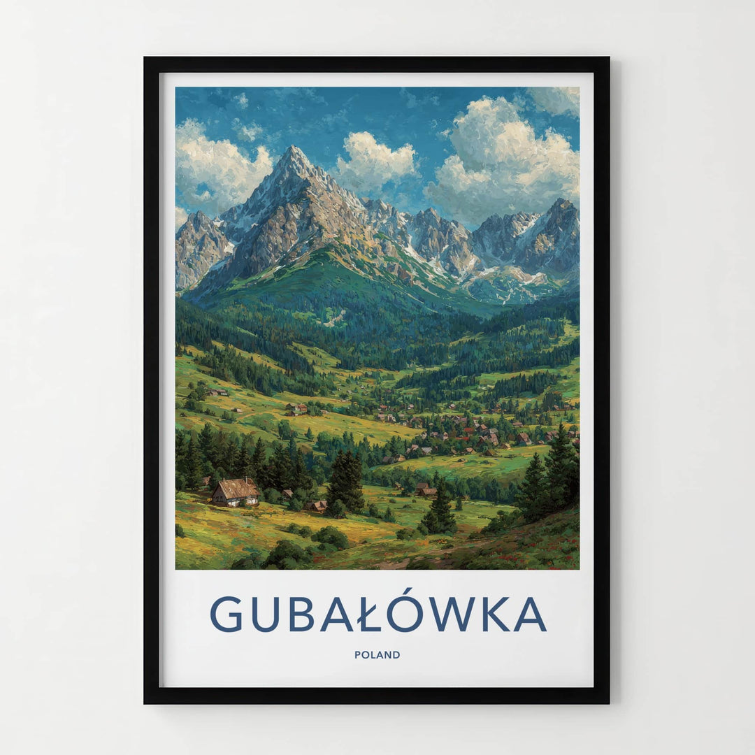 Gubalowka Poster - Poland Travel Art - Lush Mountain Village Home Decor