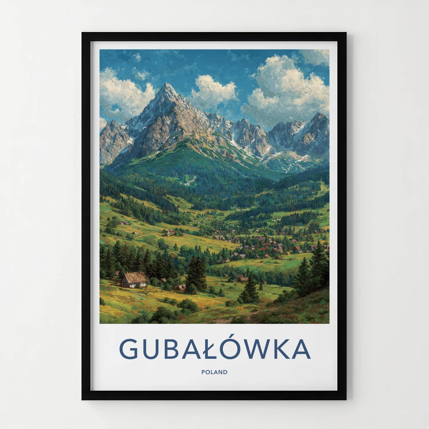 Gubalowka Poster - Poland Travel Art - Lush Mountain Village Home Decor