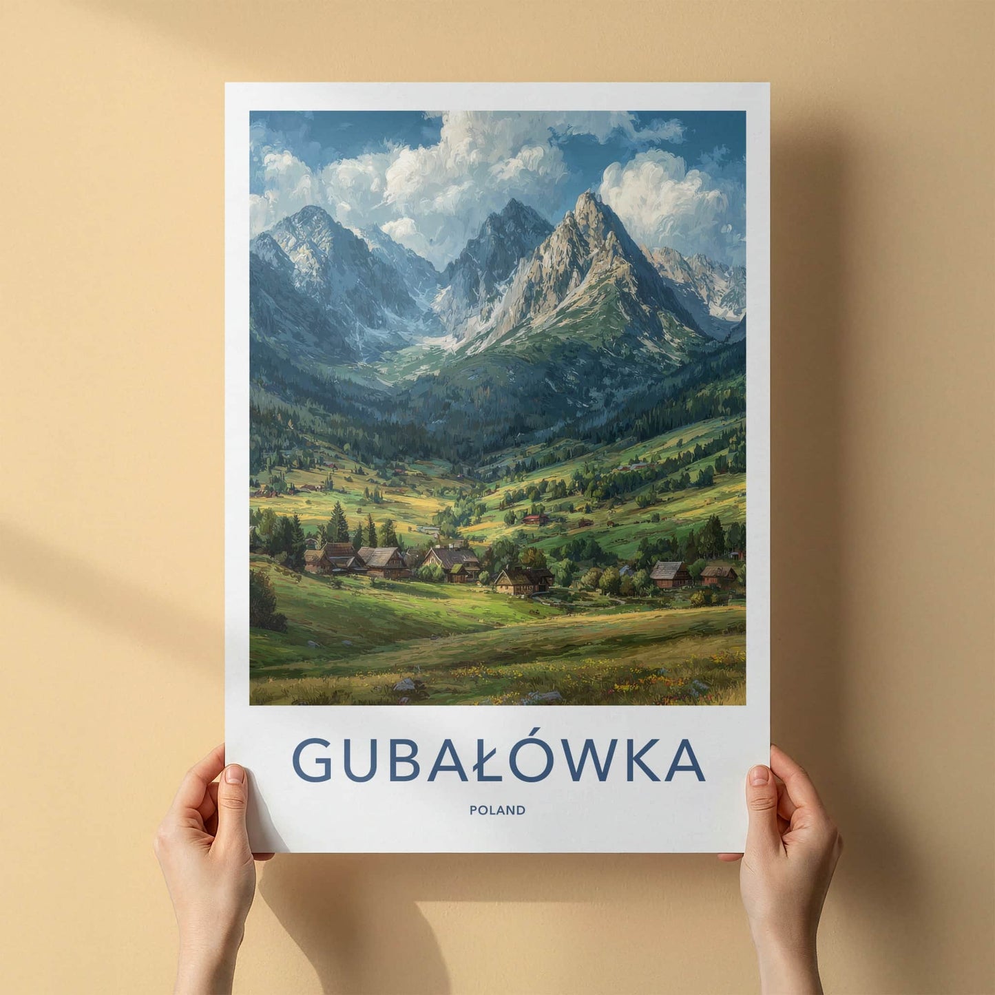 Gubalowka Poster - Poland Travel Art - Lush Valley Village Wall Decor